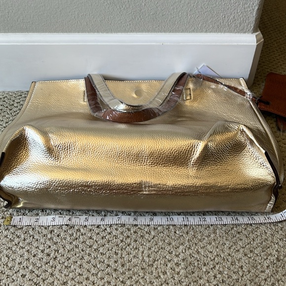 Reversible Tote Bag - Gold/Cognac - Picture 4 of 5